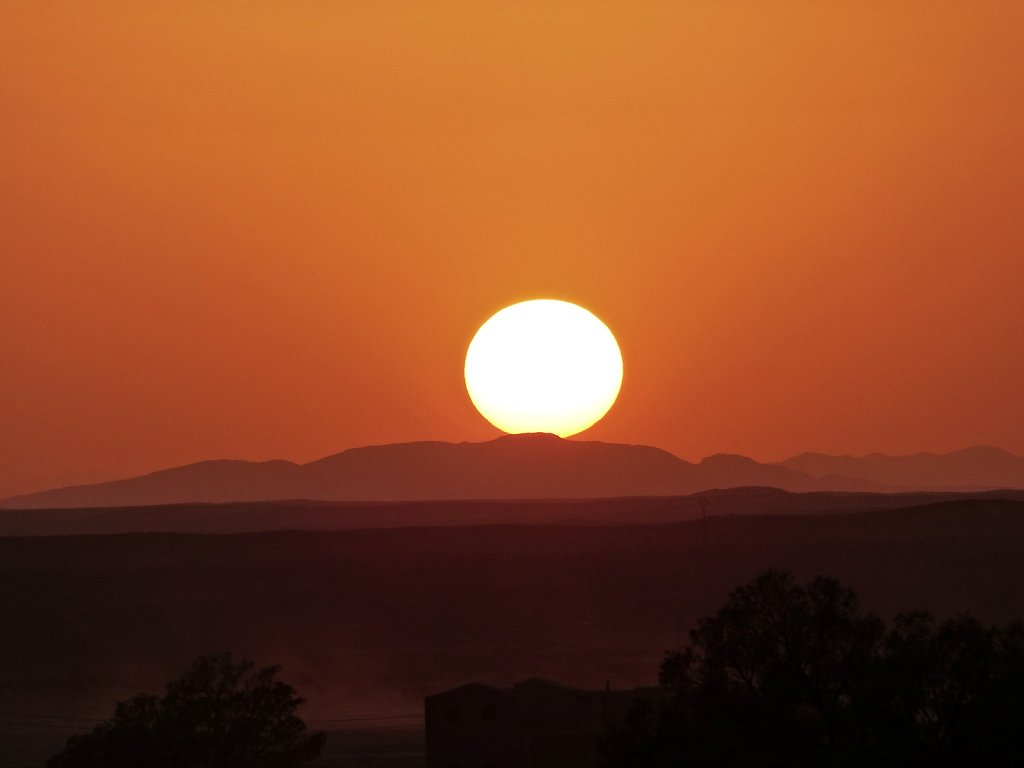 Couché de soleil à Merzouga